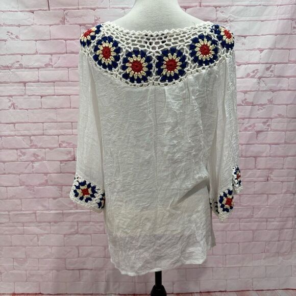 Oliver top boho crochet tunic top size XL - Picture 5 of 7